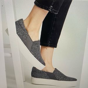 VINCE Warren Platform Sneakers in Grey Tweed